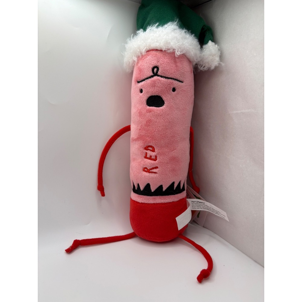 MerryMakers The Day the Crayons Quit Red Crayon Christmas 12" Plush Santa Hat